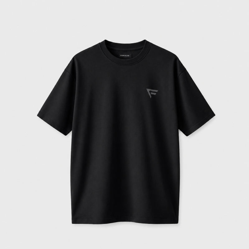 Tricou oversized negru Forcelab – Unde forța întâlnește știința