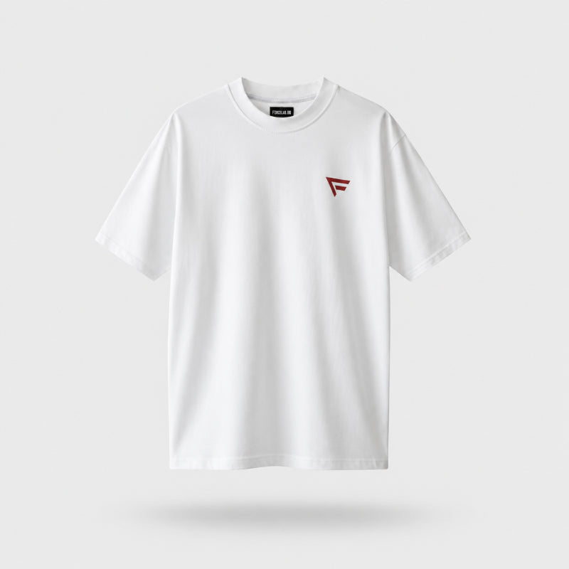 Tricou oversized alb Forcelab – Unde forța întâlnește știința