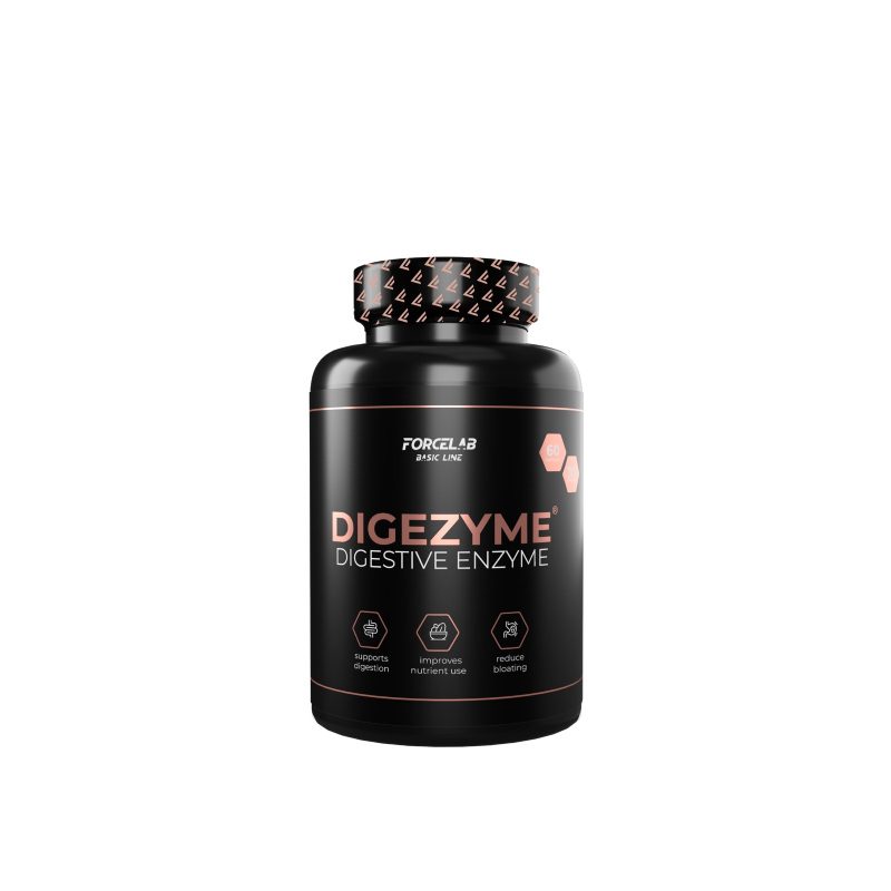 Forcelab DigeZyme® - Enzyme complex – complex de enzime digestive, 60 de capsule