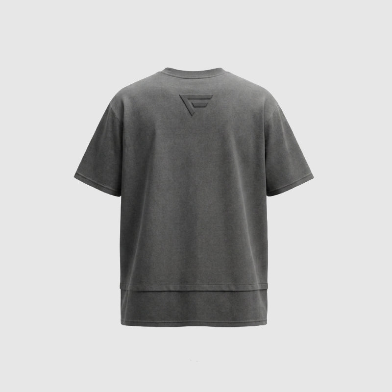 Tricou oversized Forcelab Washed – Gri