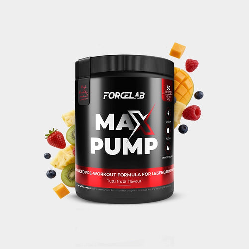 MAXPUMP – complex pre-antrenament sub formă de pudră – Tutti frutti / 432 gr