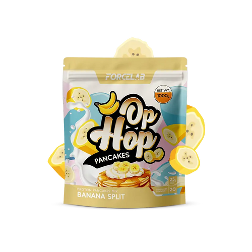 OpHop Protein Pancake Mix – mix pentru clătite proteice (52% proteine) – Banană / 1000 g