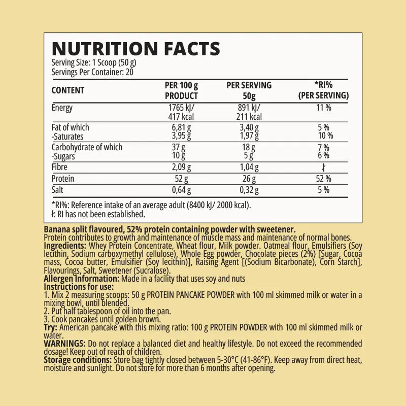 OpHop Protein Pancake Mix – mix pentru clătite proteice (52% proteine)