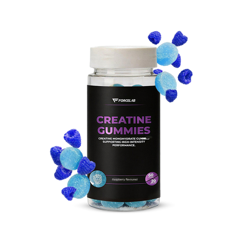 Creatine Gummies – jeleuri cu creatină monohidrat, 60 de bucăți – 60 jeleuri/20 doze / zmeură