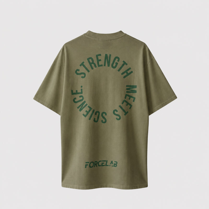 Tricou oversized verde Forcelab – Unde forța întâlnește știința
