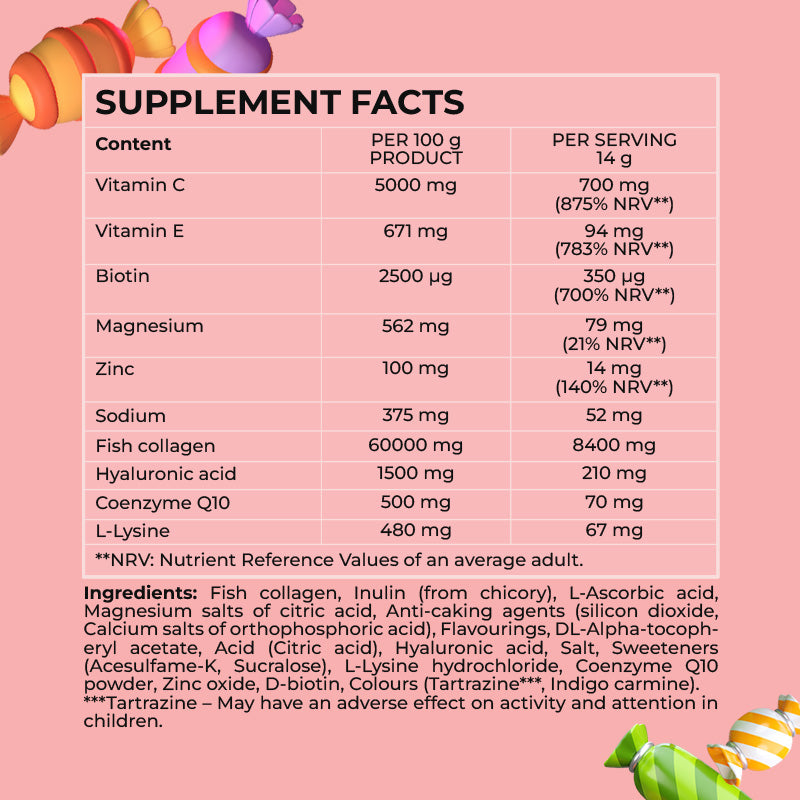 Beauty Collagen – colagen marin cu acid hialuronic, vitamina C și biotină