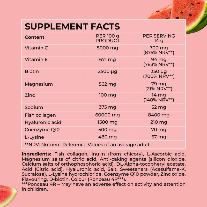 Beauty Collagen – colagen marin cu acid hialuronic, vitamina C și biotină