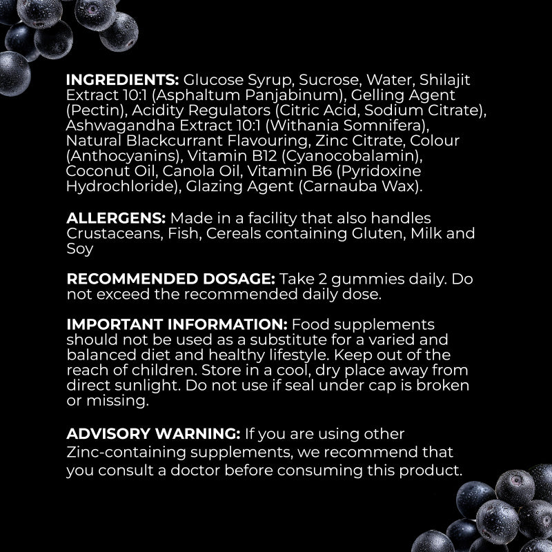 Shilajit Gummies – jeleuri cu shilajit, 60 de bucăți