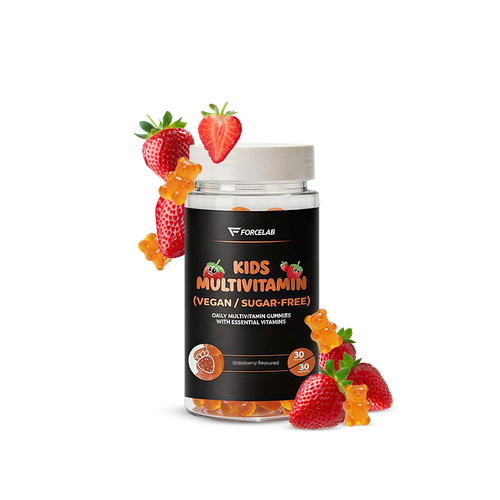 Kids Multivitamin Gummies – multivitamine pentru copii cu vitaminele A, C, D și complexul B, aromă de căpșuni