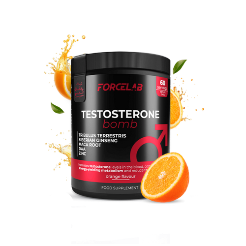 Forcelab Testosterone Bomb – pudră cu zinc, acid D-aspartic și tribulus – portocală / 60 doze