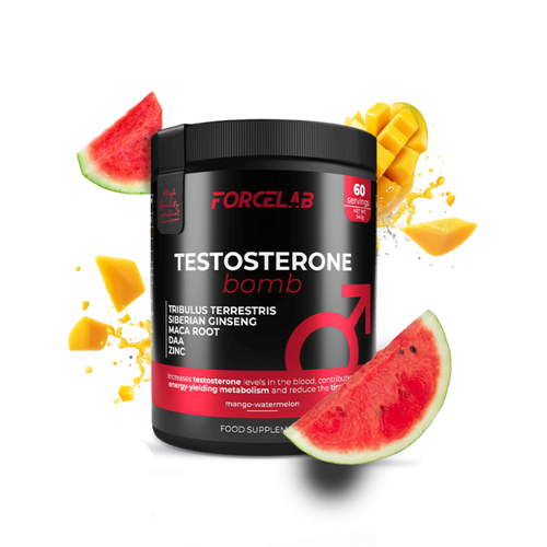 Forcelab Testosterone Bomb – pudră cu zinc, acid D-aspartic și tribulus – watermelon mango / 60 doze