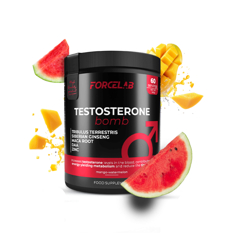 Forcelab Testosterone Bomb – pudră cu zinc, acid D-aspartic și tribulus