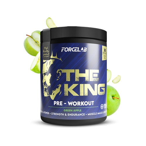 Forcelab The King – pre-antrenament (pre-workout) sub formă de pudră, 480 g – măr verde / 480 g
