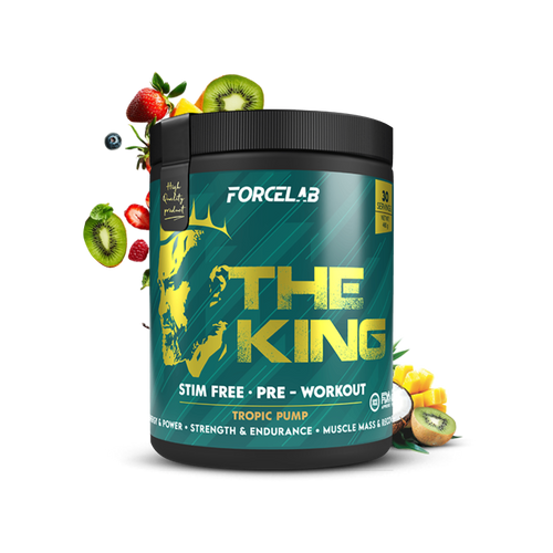 The King No Stim – pre-antrenament fără cofeină și fără stimulente, 480 g – pompă tropicală / 480 g